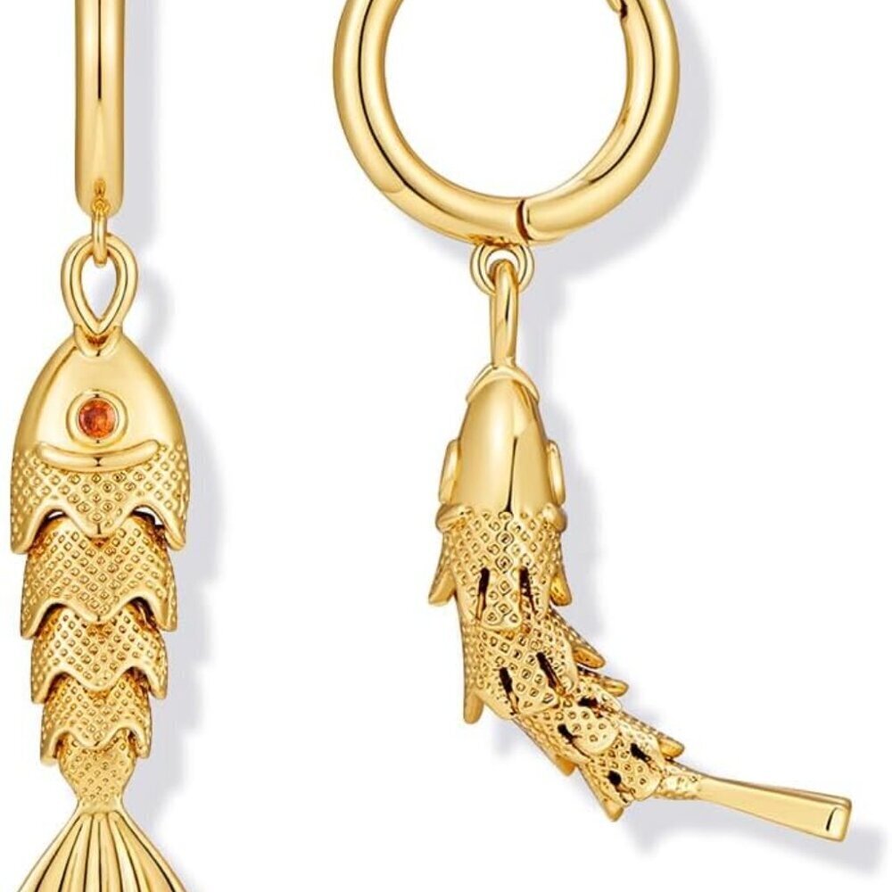 Boho Fish Shell Starfish Dangle Earrings for Women Beach Summer Jewelry